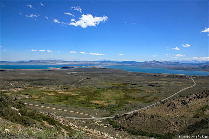 The lake in the desert land of MonoBasin. Eastern Sierra
