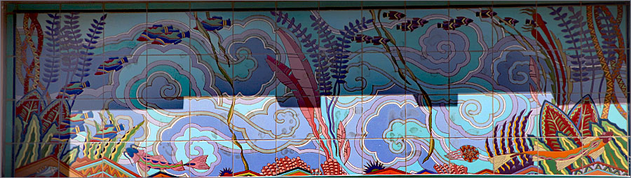 Aquatic Mosaic Murals in Universal Studios