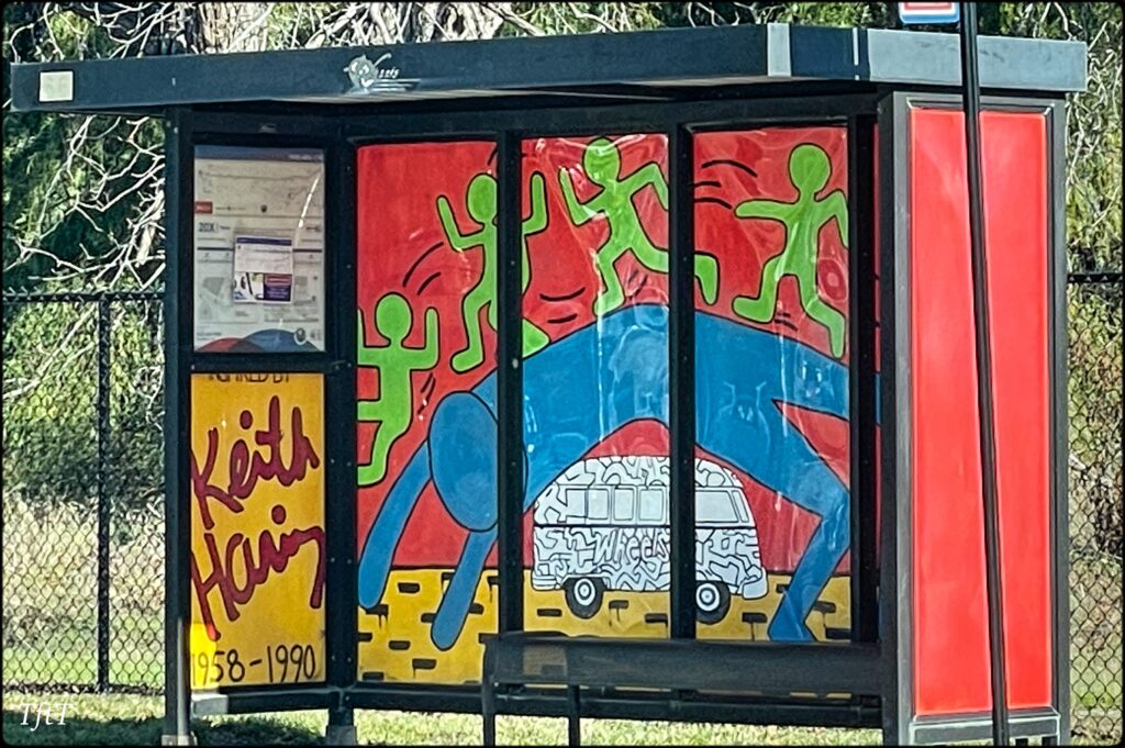 Colorful bus shelters, Livermore, CA